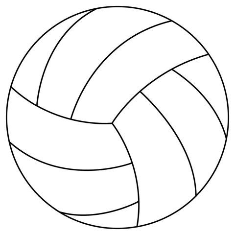 Volleyball Ball Coloring Page